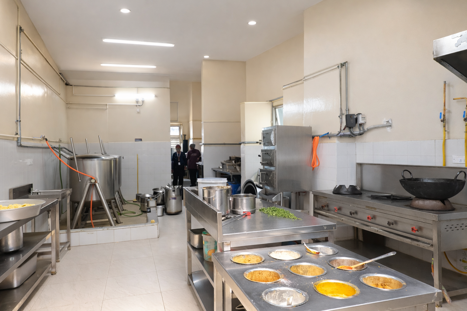 Shared kitchen and dining at Moon