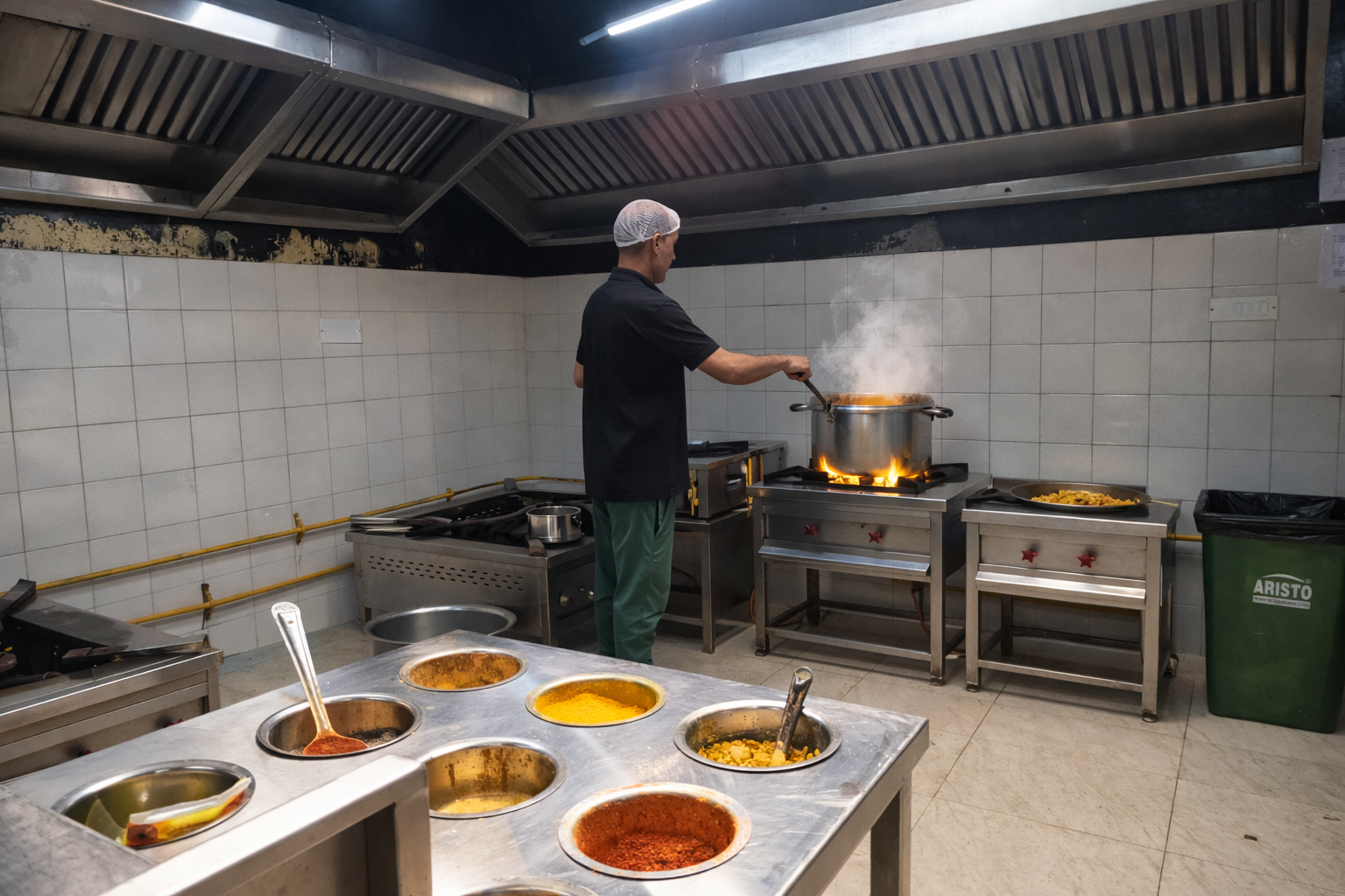 Shared kitchen and dining at Mercury